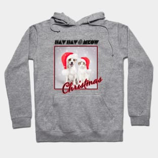 Cute santa dog and cat Hoodie